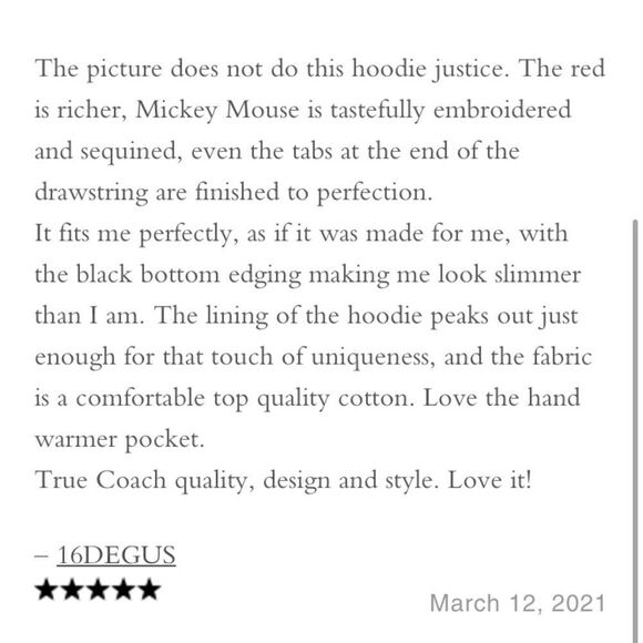 COACH X Disney Mickey Mouse x KEITH HARRING hoodie Limited edition NWT Medium - Picture 5 of 8